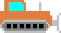 Pixel art bulldozer