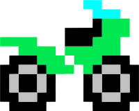 Pixel art motorbike