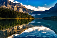 Surreal Canadian Lake