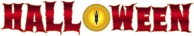 Halloween Eye Typography No Background