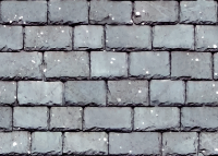 Roof tile speckled with bird droppings