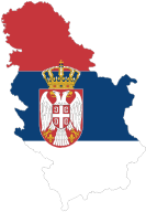Serbia Map Flag With Stroke Fixed