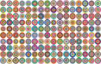 Prismatic Groovy Concentric Background 2 No Black