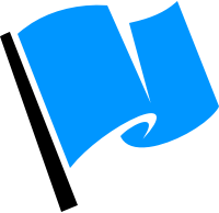 Hirnlichtspiele's blue flag vectorized