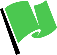 Hirnlichtspiele's green flag vectorized