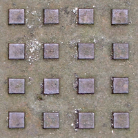 Square studded metal plate