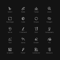 Inkscape tools icon set