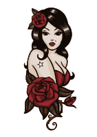 woman, roses