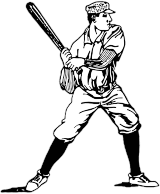 Vintage Baseball Player Illustration