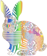 Chromatic Floral Rabbit No Background