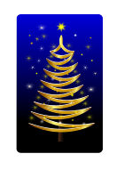 stylized xmas tree gold