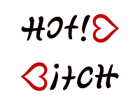 Ambigram Hot ! Bitch
