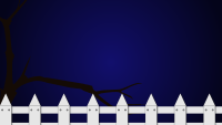 white fence in the night