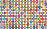 Retro Circles Background 2 No Black