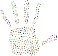 Prismatic Handprint Fractal 3