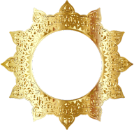 Gold Decorative Ornamental Round Frame
