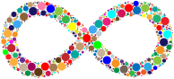 Prismatic Infinity Symbol Circles