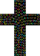 Prismatic Heart Cross Fractal 2