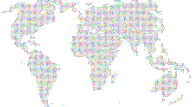Prismatic World Map Dots 2