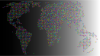 Prismatic World Map Dots 2 With Background 2