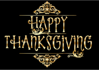 Gold Happy Thanksgiving Typography