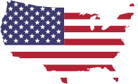 America Flag Map