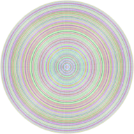 Concentric Prismatic Circles No Background