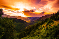 Surreal Montana Sunset