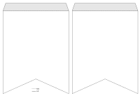 Swallow-tail pennant banner template