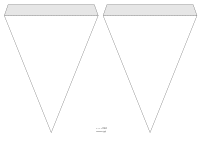 Triangle pennant banner template