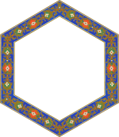 Hexagonal ornate frame