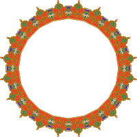 Circular ornate frame