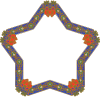 Pentagonal ornate frame