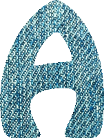Denim alphabet, A