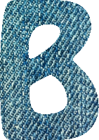 Denim alphabet, B