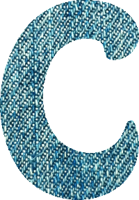 Denim alphabet, C