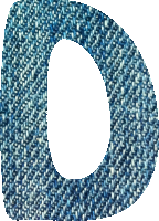 Denim alphabet, D