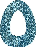 Denim alphabet, O
