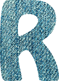 Denim alphabet, R
