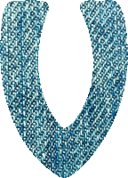 Denim alphabet, V