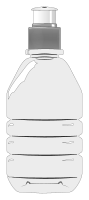 250ml Pop-top style bottle square base