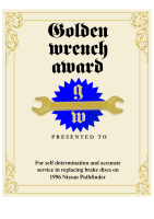 Golden Wrench Award