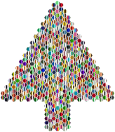 Prismatic Hexagonal Abstract Christmas Tree 6 Variation 2 No Background