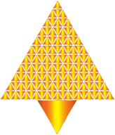 Prismatic Abstract Triangular Christmas Tree 9 No Background