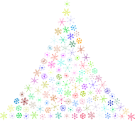 Prismatic Snowflake Christmas Tree No Background