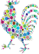 Prismatic Rooster Circles 4