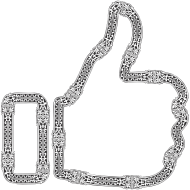 Vintage Decorative Ornamental Thumbs Up