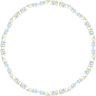 Blue Flowers Frame