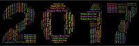 Happy New Year 2017 Word Cloud