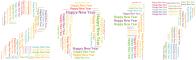Happy New Year 2017 Word Cloud No Background